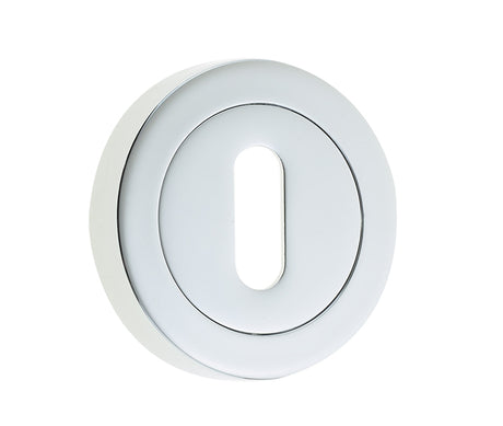 High quality image of Frelan - Standard Escutcheon - Polished Chrome | Sku. jv503pc | available to order from Trade Door Handles in Kendal.