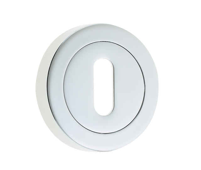 High quality image of Frelan - Standard Escutcheon - Polished Chrome | Sku. jv503pc | available to order from Trade Door Handles in Kendal.