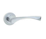 High quality image of Frelan - Twirl Door Handle on Rose Polished Chrome/Satin Chrome Sku. JV504PCSC