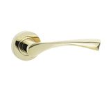 High quality image of Frelan - Twirl Door Handle on Rose PVD Brass Sku. JV504PVD
