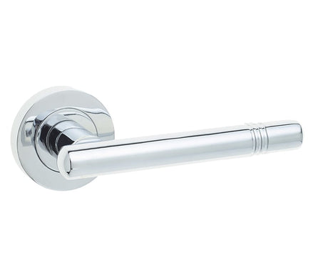 This is an image showing the Frelan - KUDOS PC LEVER ON ROSE available to order from Trade Door Handles in Kendal