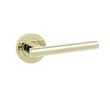 High quality image of Frelan - Petra Door Handles Brass Finish Sku. JV508PVD