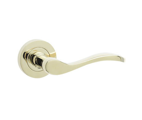 High quality image of Frelan - Turin Door Handles Brass Finish Sku. JV550PVD