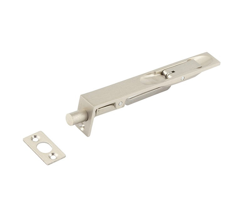 High quality image of Frelan - 150x20mm SN Lever action flush bolt | Sku. jv5640bsn | available to order from Trade Door Handles in Kendal.