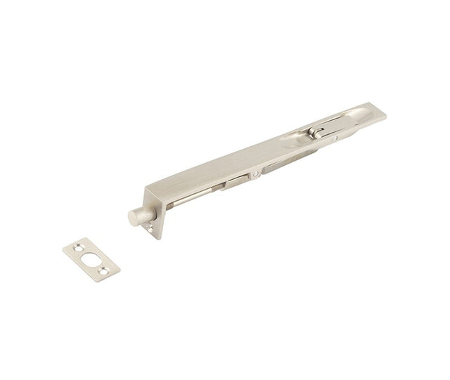 High quality image of Frelan - Jedo Brass Lever Action Flushbolts 200x20mm Satin Nickel Sku. JV5640CSN