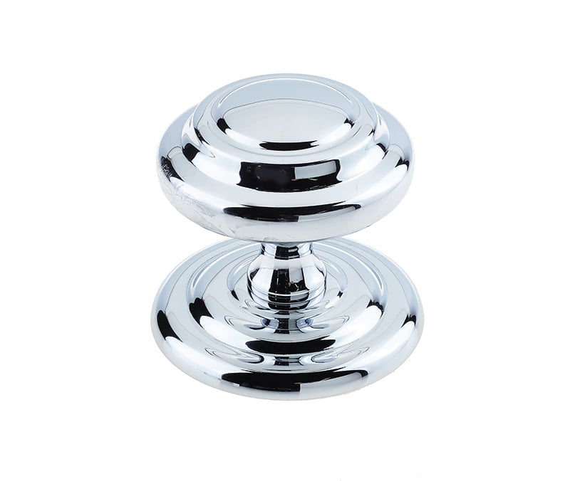 This is an image showing the Frelan - Sloane Centre Door Knob - Polished Chrome available to order from Trade Door Handles in Kendal