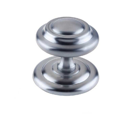 This is an image showing the Frelan - Sloane Centre Door Knob - Satin Chrome available to order from Trade Door Handles in Kendal