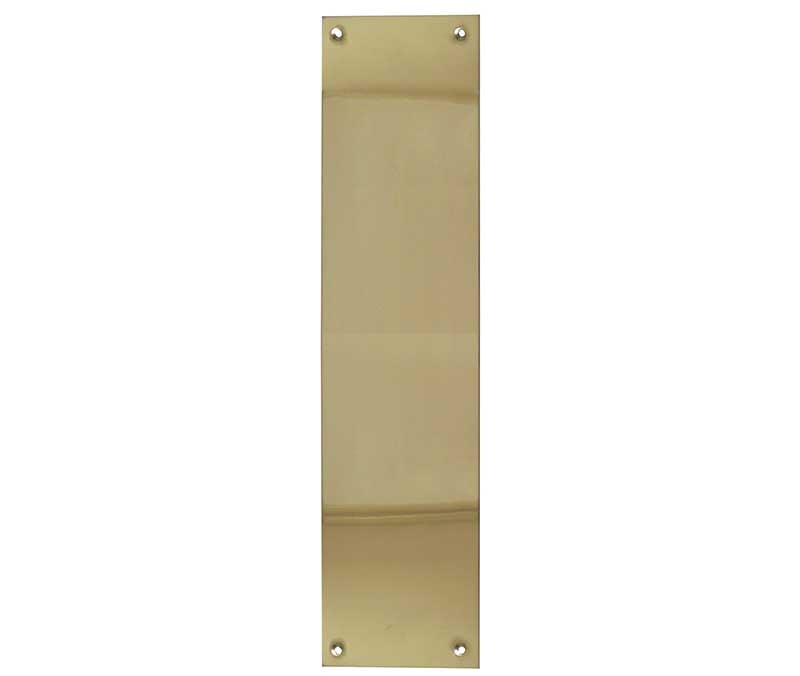 High quality image of Frelan - Plain Plate Finger Plate 75x305mm - Polished Brass | Sku. jv58pb | available to order from Trade Door Handles in Kendal.
