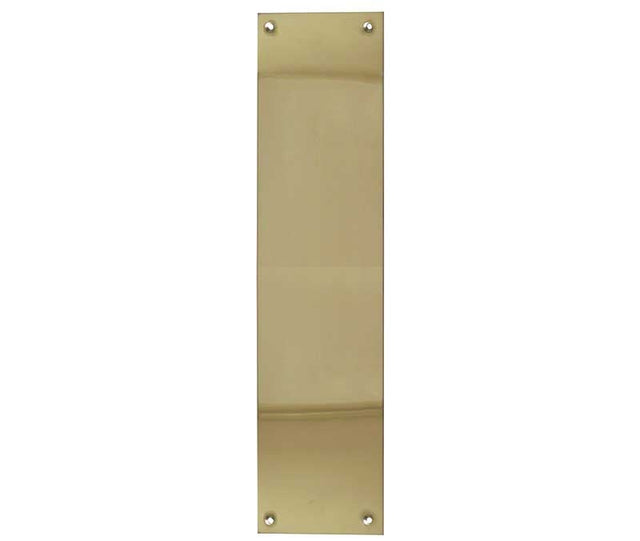 High quality image of Frelan - Plain Plate Finger Plate 75x305mm - Polished Brass | Sku. jv58pb | available to order from Trade Door Handles in Kendal.
