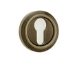 High quality image of Frelan - Parisian Euro Profile Escutcheon - Antique Brass | Sku. jv604eab | available to order from Trade Door Handles in Kendal.