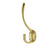 High quality image of Frelan - Jedo Solid Brass Hat & Coat Hook 142mm Polished Brass Sku. JV60PB