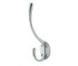 High quality image of Frelan - Jedo Solid Brass Hat & Coat Hook 142mm Satin Chrome Sku. JV60SC