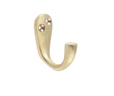 High quality image of Frelan - Jedo Single Robe Hooks 44mm Satin Brass Sku. JV61SB