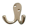 This is an image showing the Frelan - Double Robe Hook - Polished Brass available to order from Trade Door Handles in Kendal