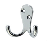 High quality image of Frelan - Jedo Double Robe Hooks 53mm Polished Chrome Sku. JV62PC