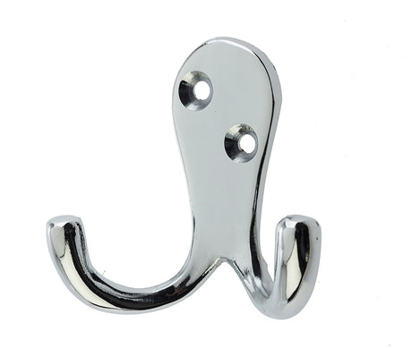 High quality image of Frelan - Jedo Double Robe Hooks 53mm Polished Chrome Sku. JV62PC