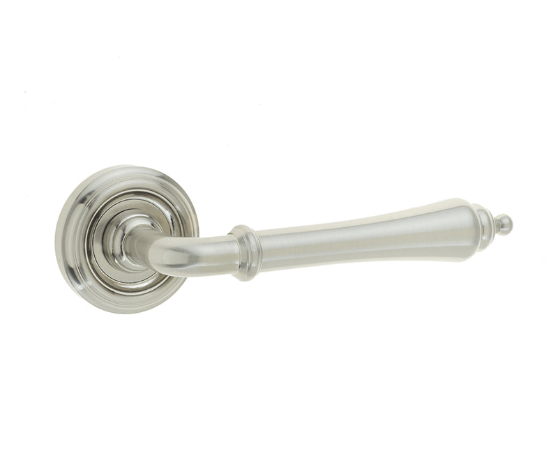 High quality image of Frelan - Camille Door Handle on Rose Satin Nickel Sku. JV651SN