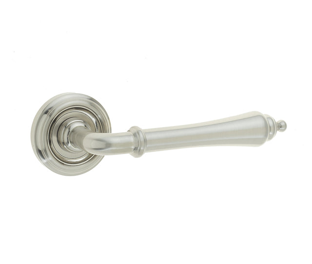 High quality image of Frelan - Camille Door Handle on Rose Satin Nickel Sku. JV651SN