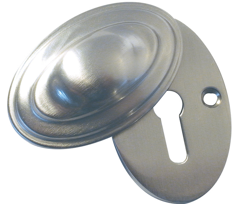 High quality image of Frelan - Jedo Lined Oval Covered Escutcheon 36x55mm Antique Brass Sku. JV76AB