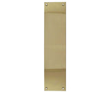 High quality image of Frelan - Jedo Plain Fingerplates 350x75mm Polished Brass Sku. JV78PB