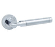 High quality image of Frelan - Lydia Door Handle on Rose Polished Chrome/Satin Chrome Sku. JV790PCSC
