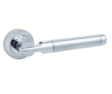 High quality image of Frelan - Lydia Door Handle on Rose Polished Chrome/Satin Chrome Sku. JV790PCSC