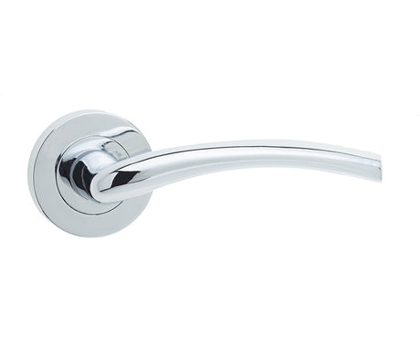 High quality image of Frelan - Opal Door Handle on Rose Polished Chrome Sku. JV844PC