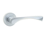 High quality image of Frelan - Comet Door Handle on Rose Satin Chrome Sku. JV845SC