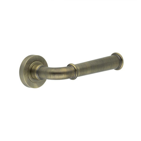 High quality image of Frelan - Classic Antique Brass Lever on rose Sku. JV847AB