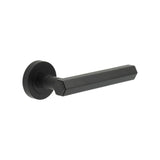 High quality image of Frelan - Jedo Hex Black Door Handle Sku. JV849MB