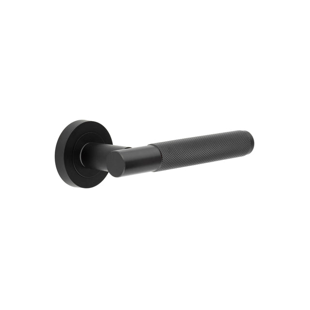 High quality image of Frelan - Jedo Bari Knurled Door Handles Black Sku. JV850MB