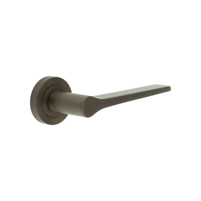 High quality image of Frelan - Gio Door Handle in Dark Bronze Sku. JV851DB
