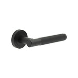 High quality image of Frelan - Venice Matt Black Lever on rose Sku. JV852MB