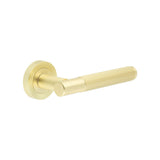 High quality image of Frelan - Venice Satin Brass Lever on rose Sku. JV852SB