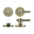 High quality image of Frelan - Jedo Bari Knurled Turns & Releases Antique Brass Sku. JV855AB