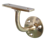 High quality image of Frelan - Jedo Solid Brass Handrail Brackets 75mm Polished Brass Sku. JV85HBPB