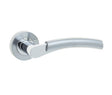 High quality image of Frelan - Capri Door Handle on Rose Polished Chrome/Satin Chrome Sku. JV860PCSC