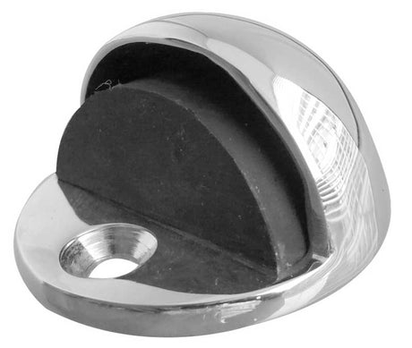 High quality image of Frelan - Jedo Oval Floor Mounted Door Stop 46x26mm Polished Chrome Sku. JV86PC