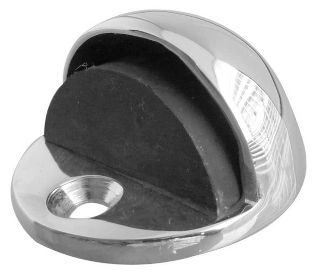 High quality image of Frelan - Jedo Oval Floor Mounted Door Stop 46x26mm Polished Chrome Sku. JV86PC