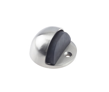 High quality image of Frelan - Oval Floor Mounted Door Stop - Satin Nickel | Sku. jv86sn | available to order from Trade Door Handles in Kendal.