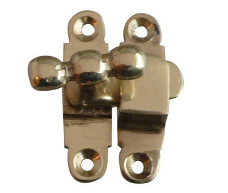 High quality image of Frelan - Jedo Showcase Catch 40mm Polished Brass Sku. JV87PB