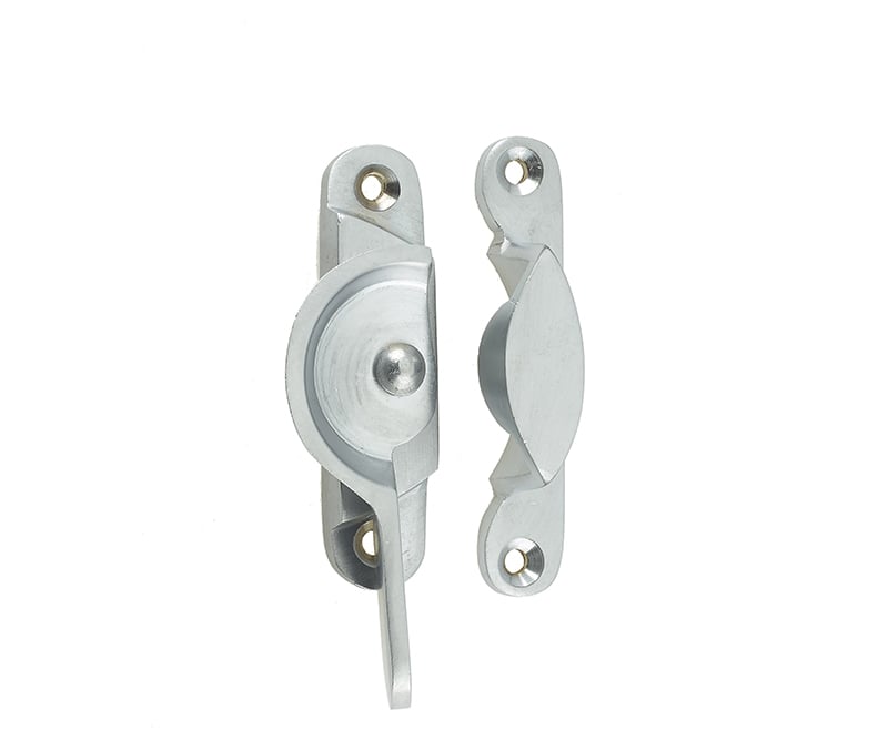 This is an image showing the Frelan - Narrow Fitch Fasteners - Satin Chrome available to order from Trade Door Handles in Kendal