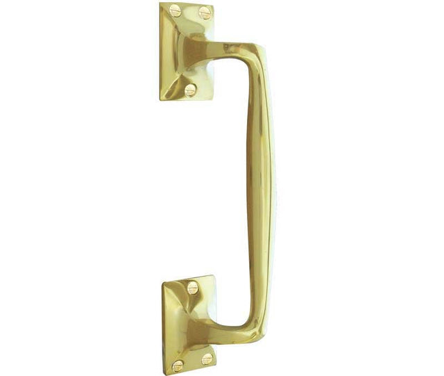 This is an image showing the Frelan - Wessex 200mm Pull Handle - Polished Brass available to order from Trade Door Handles in Kendal