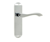 High quality image of Frelan - Broadway Suite Door Handle on Latchplate Polished Chrome Sku. JV921PC