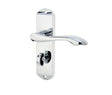 High quality image of Frelan - Broadway Suite Door Handle on Bathroom Plate Polished Chrome Sku. JV922PC