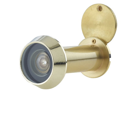 This is an image showing the Frelan - 200 Degree Door Viewer 35-55mm - Satin Brass available to order from Trade Door Handles in Kendal