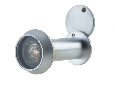 This is an image showing the Frelan - 200 Degree Door Viewer 35-55mm - Satin Chrome available to order from Trade Door Handles in Kendal