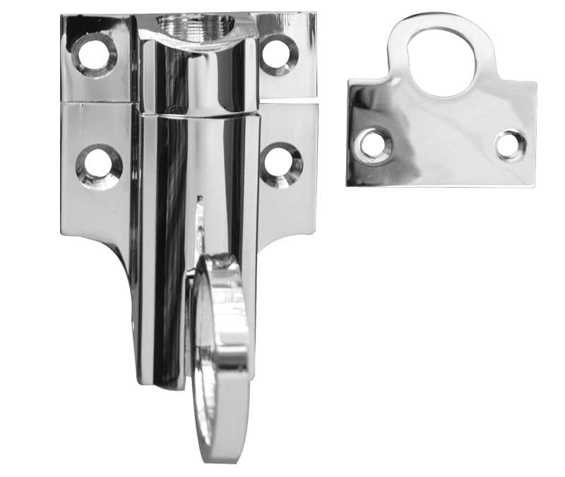 This is an image showing the Frelan - Fanlight Catch - Polished Chrome available to order from Trade Door Handles in Kendal