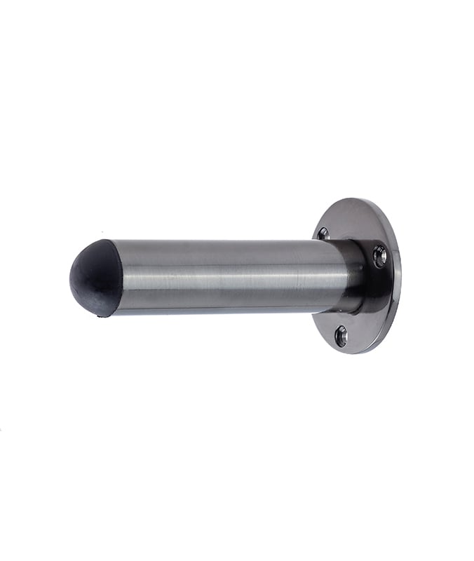 This is an image showing the Frelan - 75mm DB wall mounted door stop available to order from Trade Door Handles in Kendal