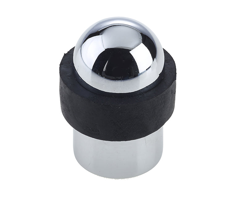 High quality image of Frelan - Jedo Dome Topped Floor Mounted Door Stop 48x28mm Polished Chrome Sku. JV9560PC